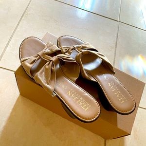 Italian Shoemakers Wedge Sandal Size 10, Bronze